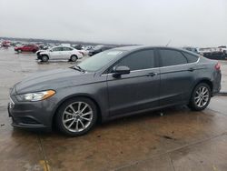 Salvage cars for sale at Grand Prairie, TX auction: 2017 Ford Fusion SE