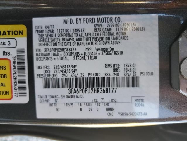 2017 Ford Fusion SE Phev