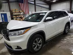 Salvage cars for sale at West Mifflin, PA auction: 2015 Toyota Highlander XLE