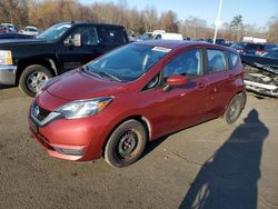 2018 Nissan Versa Note S en venta en East Granby, CT