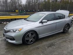 Salvage cars for sale at Waldorf, MD auction: 2017 Honda Accord Sport Special Edition