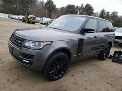 Salvage cars for sale at Mendon, MA auction: 2017 Land Rover Range Rover Supercharged