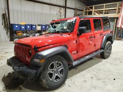 Salvage cars for sale at Sikeston, MO auction: 2018 Jeep Wrangler Unlimited Sport