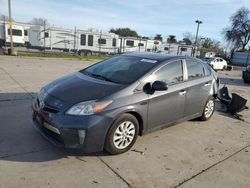 Salvage cars for sale at Sacramento, CA auction: 2015 Toyota Prius PLUG-IN