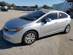 Salvage cars for sale from Copart Orlando, FL: 2012 Honda Civic LX