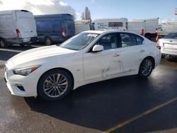 Salvage cars for sale at Hayward, CA auction: 2018 Infiniti Q50 Luxe