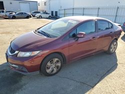 Salvage cars for sale at Vallejo, CA auction: 2013 Honda Civic LX