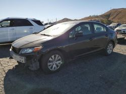 Salvage cars for sale at Colton, CA auction: 2012 Honda Civic LX