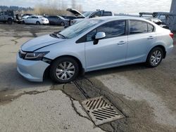 Salvage cars for sale at auction: 2012 Honda Civic LX