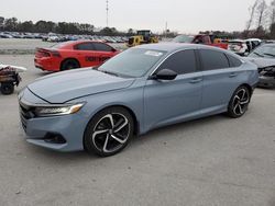 Salvage cars for sale at Dunn, NC auction: 2022 Honda Accord Sport