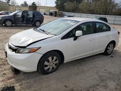 Salvage cars for sale at Knightdale, NC auction: 2012 Honda Civic LX