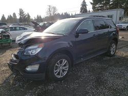 Salvage cars for sale at Graham, WA auction: 2017 Chevrolet Equinox LT