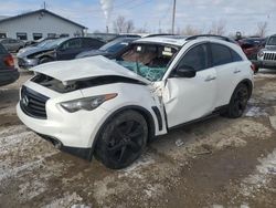 Salvage cars for sale at Dyer, IN auction: 2015 Infiniti QX70