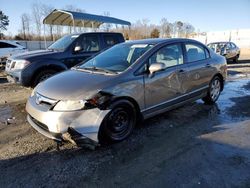 Salvage cars for sale at Spartanburg, SC auction: 2008 Honda Civic LX