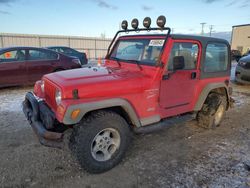 Jeep salvage cars for sale: 2001 Jeep Wrangler / TJ Sport