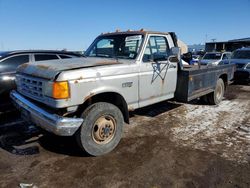 Salvage trucks for sale at Brighton, CO auction: 1990 Ford F350