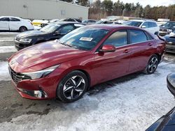 Salvage cars for sale at Exeter, RI auction: 2023 Hyundai Elantra Limited