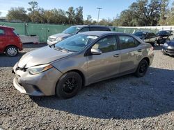 Salvage cars for sale at Riverview, FL auction: 2016 Toyota Corolla ECO