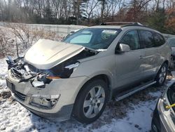 Salvage cars for sale at Exeter, RI auction: 2013 Chevrolet Traverse LTZ