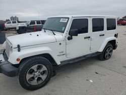 Jeep Wrangler salvage cars for sale: 2018 Jeep Wrangler Unlimited Sahara