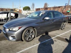 Salvage cars for sale from Copart Wilmington, CA: 2018 Infiniti Q50 Hybrid Luxe