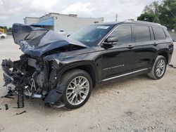 SUV salvage a la venta en subasta: 2022 Jeep Grand Cherokee L Summit