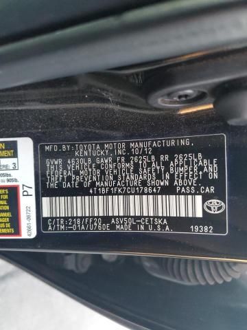 2012 Toyota Camry Base