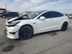 Salvage cars for sale at Grand Prairie, TX auction: 2019 Tesla Model 3