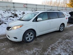 Salvage cars for sale at Davison, MI auction: 2011 Toyota Sienna LE