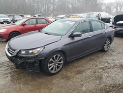 Salvage cars for sale at North Billerica, MA auction: 2015 Honda Accord Sport