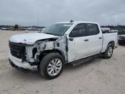 Salvage cars for sale at Houston, TX auction: 2024 Chevrolet Silverado C1500 Custom