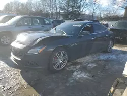 Salvage cars for sale at North Billerica, MA auction: 2018 Maserati Quattroporte S