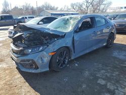 Salvage cars for sale at Wichita, KS auction: 2021 Honda Civic EX