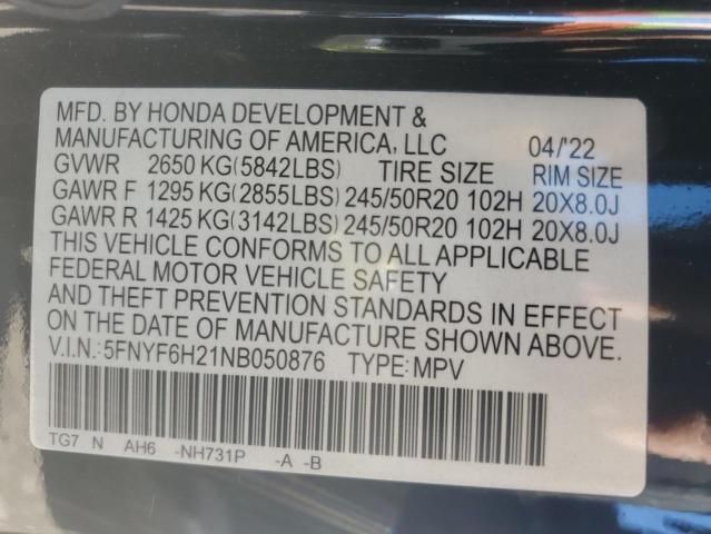 2022 Honda Pilot SE