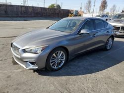 Salvage cars for sale at Wilmington, CA auction: 2018 Infiniti Q50 Luxe