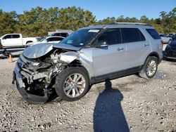 Salvage cars for sale at Houston, TX auction: 2015 Ford Explorer XLT