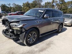 Salvage cars for sale at Ocala, FL auction: 2019 Infiniti QX80 Luxe