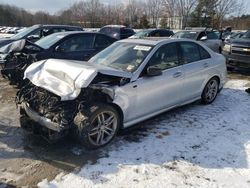 Salvage cars for sale at North Billerica, MA auction: 2013 Mercedes-Benz C 300 4matic