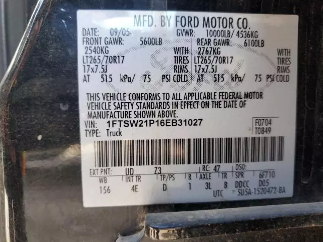 2006 Ford F250 Super Duty