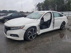 Salvage cars for sale at Dunn, NC auction: 2018 Honda Accord Sport