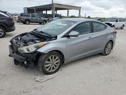 Salvage cars for sale at West Palm Beach, FL auction: 2016 Hyundai Elantra SE