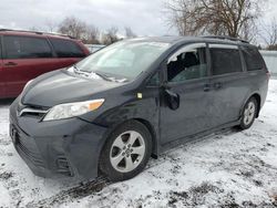 Salvage cars for sale from Copart Ontario Auction, ON: 2018 Toyota Sienna LE