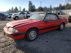 Salvage cars for sale at Graham, WA auction: 1990 Ford Mustang LX