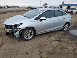 Salvage cars for sale at Woodhaven, MI auction: 2019 Chevrolet Cruze LT