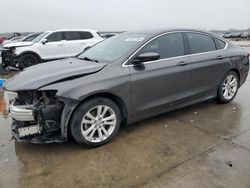 Salvage cars for sale at Grand Prairie, TX auction: 2015 Chrysler 200 Limited