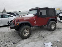 Jeep salvage cars for sale: 1998 Jeep Wrangler / TJ SE