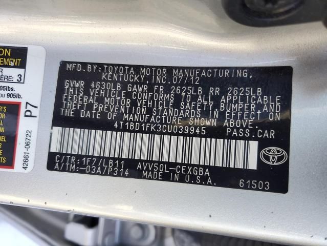 2012 Toyota Camry Hybrid