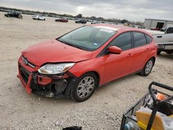 Salvage cars for sale at San Antonio, TX auction: 2012 Ford Focus SE