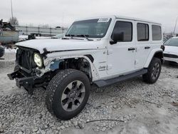 Salvage cars for sale at Cahokia Heights, IL auction: 2019 Jeep Wrangler Unlimited Sahara