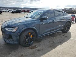 Salvage cars for sale at Grand Prairie, TX auction: 2023 Audi E-TRON S Sportback Prestige